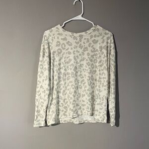 Old Navy Gray and Cream Patterned Top
